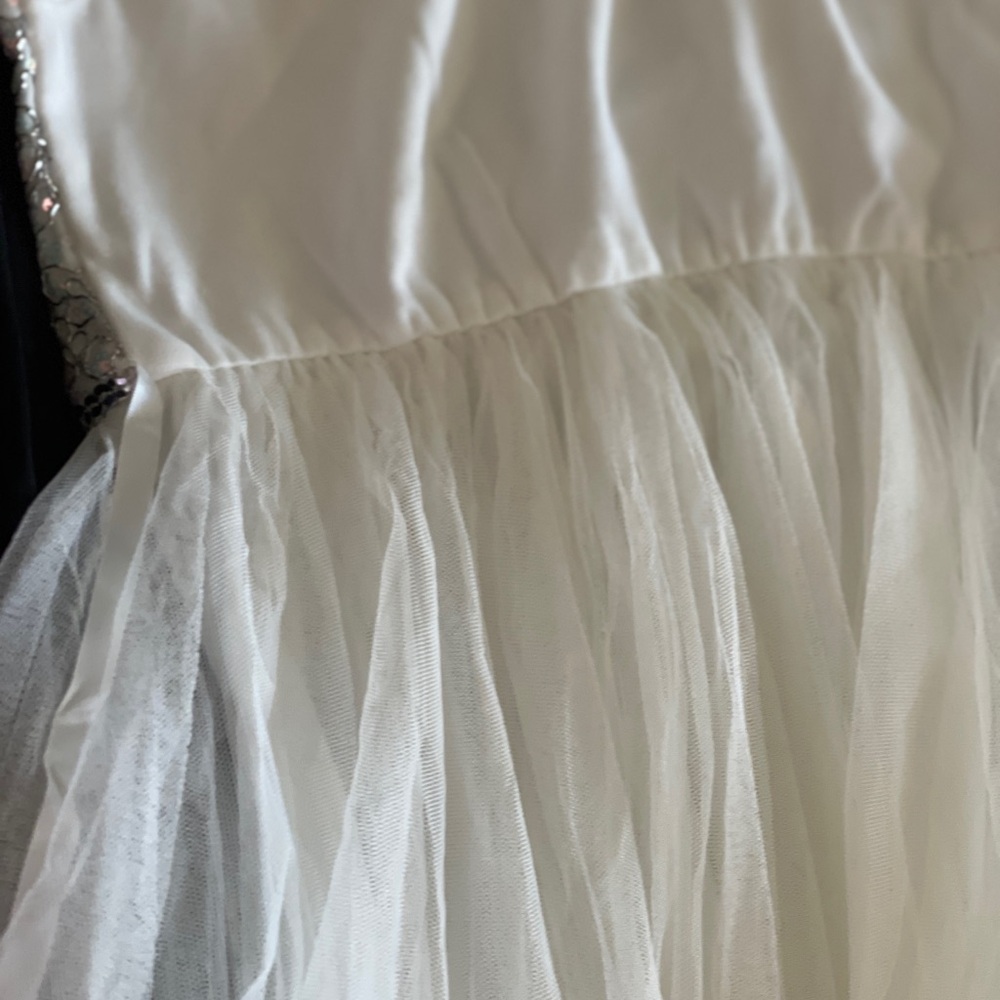 NWT White and shine Sleeveless Dress/ girl size 12 - Picture 7 of 7